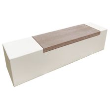 Banc public en béton avec assise aspect bois  | LISY