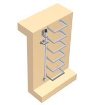 Echelon à fixer acier galvanisé ou Inox 316L pour accès en milieux restreints | CR12006 et CR14006