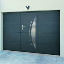 Porte de garage sectionnelle à refoulement plafond (ressorts de torsion)