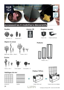 Accessoires de décoration et mobiliers extérieurs en acier thermo-laqué Habitat | LIPPI 