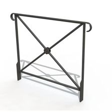 Barrière de ville Dune - Main courante demi rond & Rosace en fonte