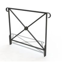 Barrière de ville Dune - Main courante demi rond & Rosace en fonte