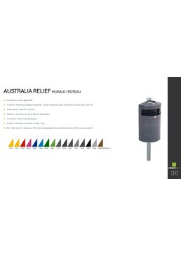 Poubelle urbaine murale ou avec poteau | AUSTRALIA RELIEF