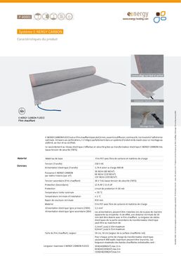 Système de chauffage infrarouge par le plafond | Plafond chauffant E-NERGY CARBON