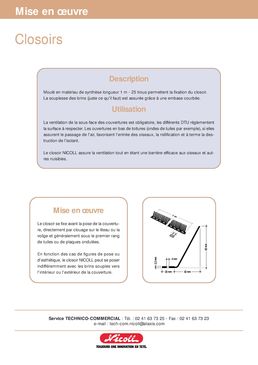 Closoir à peigne pour sous-face de toiture | Closoir