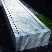 Fontaine sur table d'eau en aluminium ou acier corten | Table d'eau