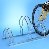 Râtelier 3 vélos sur 2 niveaux - Modèle au sol