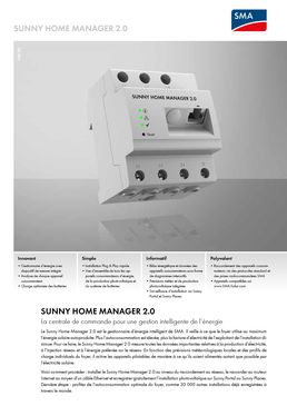 Système de gestion intelligente de l’énergie photovoltaïque  | Sunny Home Manager 2.0