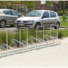 Râtelier 8 vélos côte à côte sur 2 niveaux