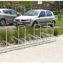 Râtelier 8 vélos côte à côte sur 2 niveaux