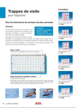 Trappes de visite pour baignoires | Trappes de visite