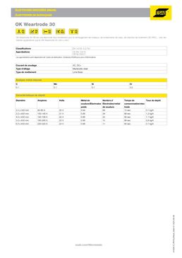 Electrodes enrobées | OK Weartrode 30 (83.28)