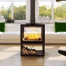 Poêle cheminée encastré double-face | LOFT DOUBLE FACE