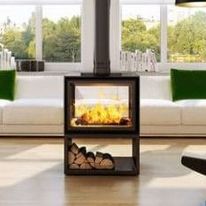 Poêle cheminée encastré double-face | LOFT DOUBLE FACE