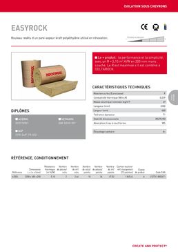 Isolant monocouche en laine de roche revêtu de kraft | Easyrock