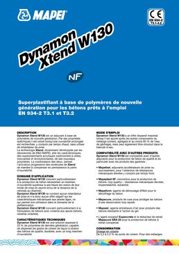 Adjuvant superplastifiant pour bétons à base de polymères | DYNAMON XTEND W130
