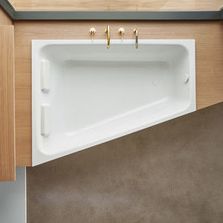 Baignoire trapézoïdale à encastrer acier titane vitrifié 2 dimensions | BetteSpace Large