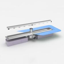 Caniveau de douche à l'italienne | Thin Drain en acier inoxydable faible hauteur