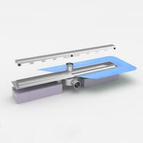Caniveau de douche à l'italienne | Thin Drain en acier inoxydable faible hauteur