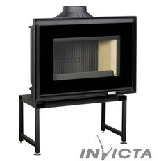 Foyer à bois 10 kW avec post combustion compatible RT2012 | Foyer 900 AC 6490-43
