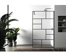 Paroi de douche fixe verre clair 8 mm avec motif sérigraphié tendance | CUBE