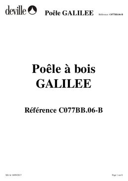 Poêle à bois 12 kW au design contemporain 100% fonte | Galilee C077BB.06-B