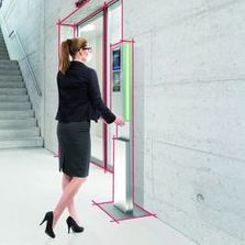 Borne de comptage des flux à contrôle de température et distribution de gel | Borne sanitaire