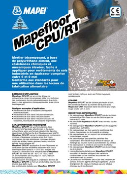 Mortier pour revêtement de sols industriels jusqu'à 9 mm d'épaisseur  | MAPEFLOOR CPU/RT