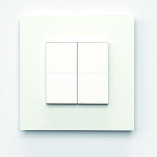 Interrupteur sans fil double touche ou bouton-poussoir 4 commandes | Niko Pure sans fil 