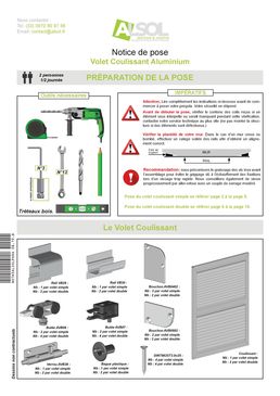 Volet coulissant sur mesure en aluminium double | VCOUL-ALU-PERS-2V