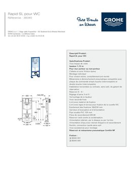 Bâtis-supports pour mur porteur ou non-porteur | Rapid SL pour WC de 0,82 m de hauteur (espace restreint hauteur)