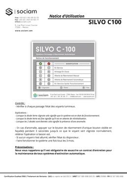 Détection et extinction d'incendie à réarmement automatique | Silvo C 100