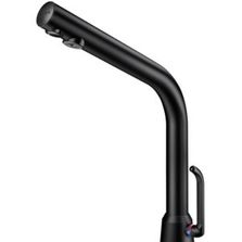 Mitigeur électronique de lavabo sur plage compatible PMR | BLACK BINOPTIC MIX