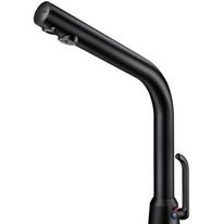 Mitigeur électronique de lavabo sur plage compatible PMR | BLACK BINOPTIC MIX