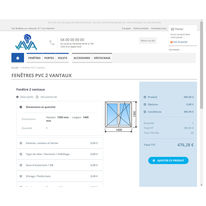 Configurateur Web de vente spécialisé Menuiserie, Store et Fermeture