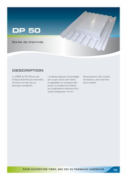 Lanterneau pour sortie de toiture sur embase polyester | DP50  