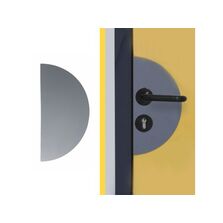 PLAQUE DE POUSSÉE DEMI-LUNE INTERIEUR Clf-S1/M2 ADHESIVÉE ANTIBACTERIENNE 150MM X 300MM | WATTELEZ 