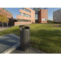 Corbeille urbaine en tôle d'acier plié | Hellébore