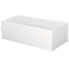 Baignoire murale Duo rectangulaire tablier fixe en acier titane vitrifié | BetteLux I Silhouette Side 