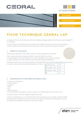 Bardage en fibres-ciment multicouche haute résistance pour pose à recouvrement ou clippée |Cedral CLick/ Cedral Lap