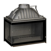 Foyer bois d'angle 9 kW à post combustion intégrée | C07973.PT06.ANG