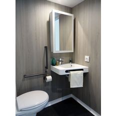 Salle de bain préfabriquée à surface optimisée pour logement | IRIS | Gamme BAUDET INTIAL