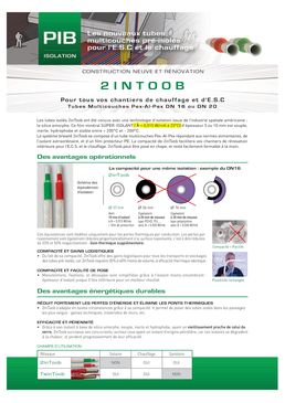 Tube multicouche pré-isolé compact haute performance pour réseau ECS et chauffage | 2inToob