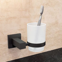 Porte-verre design avec verre satiné