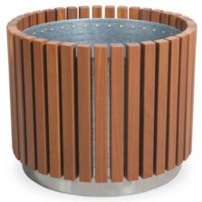 Jardinière ronde en bois exotique Newport