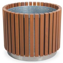 Jardinière ronde en bois exotique Newport