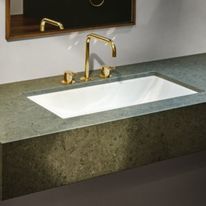 Vasque rectangulaire sous plan en acier titane vitrifié garanti 30 ans | BetteLoft