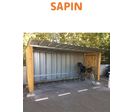 Abri vélos modulable 10 places bois ou tôle | SAPIN - ABRIB10P