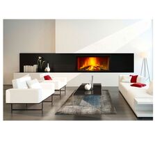 Cheminée à bois horizontale avec vitre escamotable | Argento 900H MDesign 