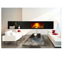 Cheminée à bois horizontale avec vitre escamotable | Argento 900H MDesign 